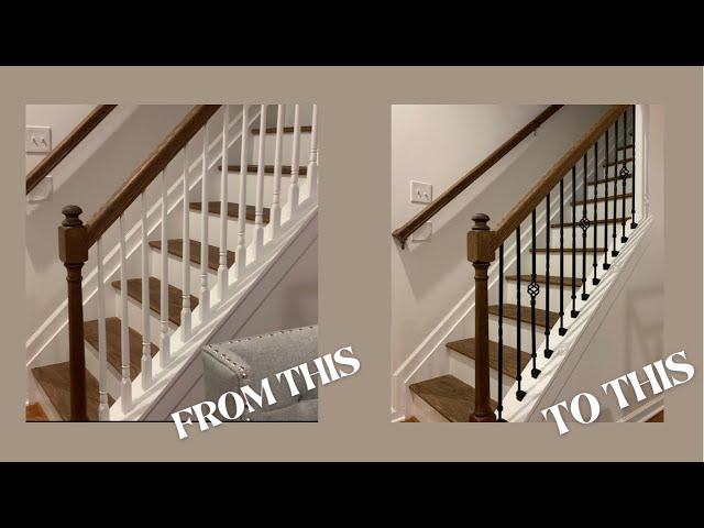 DIY Replacing Wooden Balusters with Iron Balusters