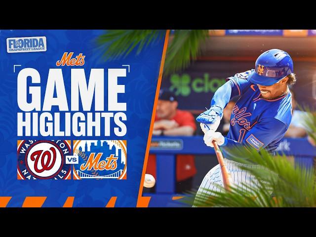 Mets vs. Nationals Game Highlights | March 9, 2025