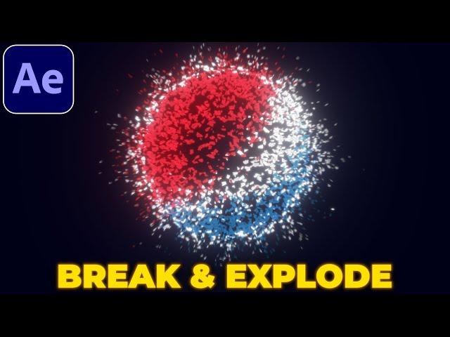 Break & Shatter Logo Animation Tutorial in After Effects | No Plugins