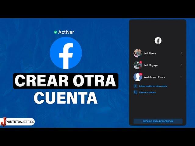 Como Crear OTRA CUENTA de FACEBOOK en el Mismo Celular 2023 