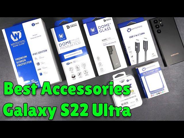 Whitestone Galaxy S22 Ultra Accessories & Dome Glass Screen Protectors