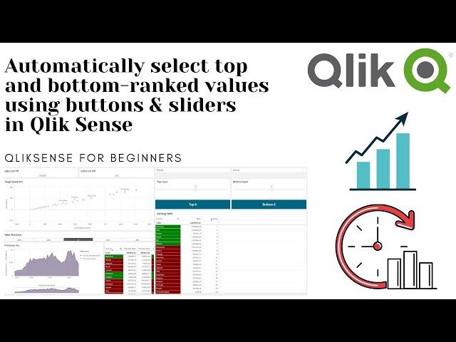 QlikSense tutorial: How automatically select top-ranked values using buttons & sliders in QlikSense