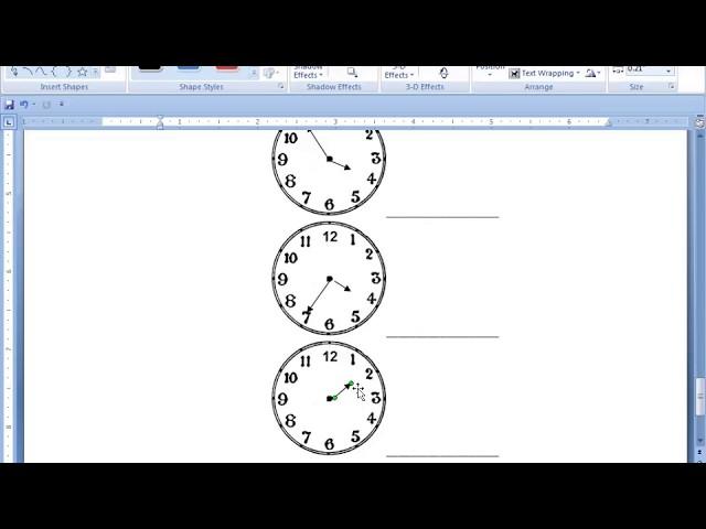 How to Insert Clock Symbols in Microsoft office 2007