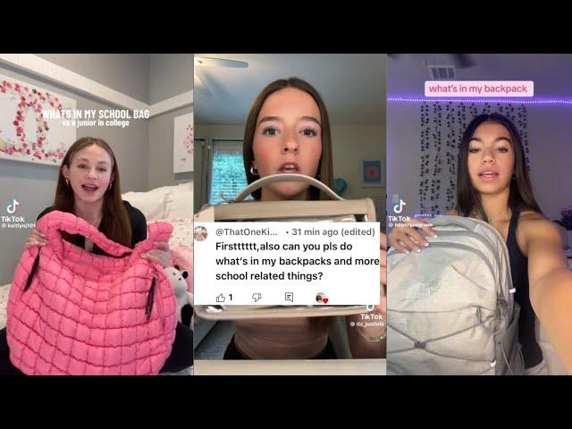 What’s in my school bag tiktok completion