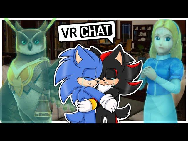 Movie Sonic Comforts Movie Shadow In VRCHAT!!