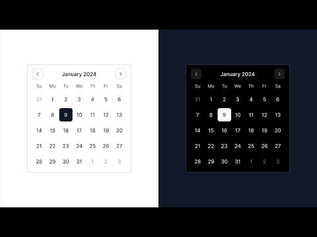 UI Design - Shadcn/UI to Figma Design System Component Calendar