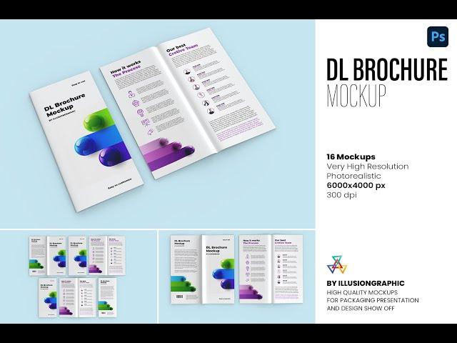 DL Brochure Mockup  - 16 views