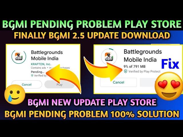 Bgmi pending problem play store | battleground mobile india pending problem play store | play store