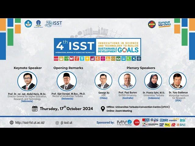 The 4th ISST “Innovations in Science and Technology to Realize Sustainable Development Goals