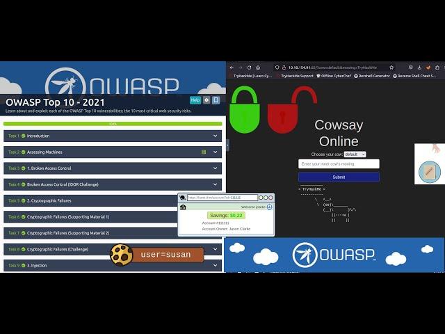   ‍ OWASP Top 10 - 2021 TryHackMe Walkthrough - A Hands-On Guide to Web Security Threats | SAL1