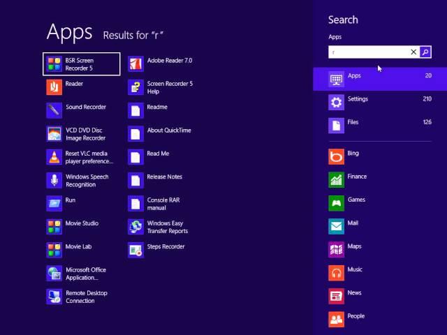 Windows 8 Shortcut Keys: How to Search Applications