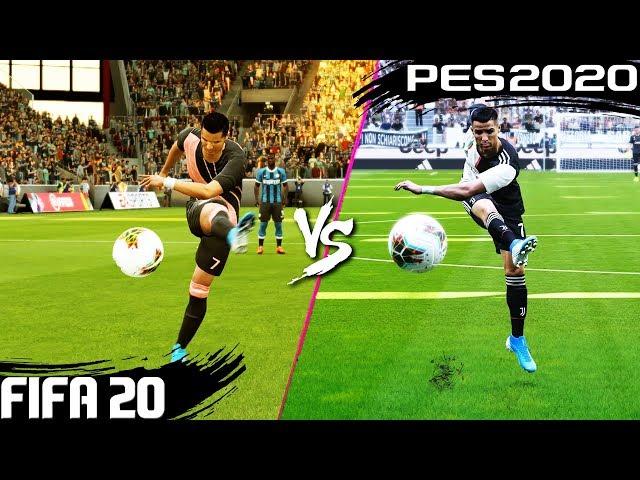 FIFA 20 vs. PES 2020: Shooting (Long Shots, Finesse Shots, Volleys, Lobs & More) 4K