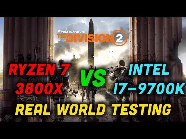 Ryzen 7 3800X vs i7-9700K — RX 5700 XT vs RTX 2070 Super — The Division 2 — Real World Testing