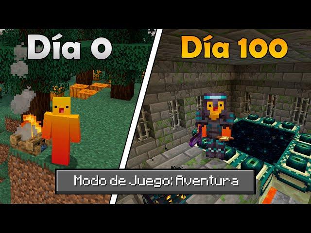 SOBREVIVÍ 100 DÍAS en MINECRAFT MODO AVENTURA