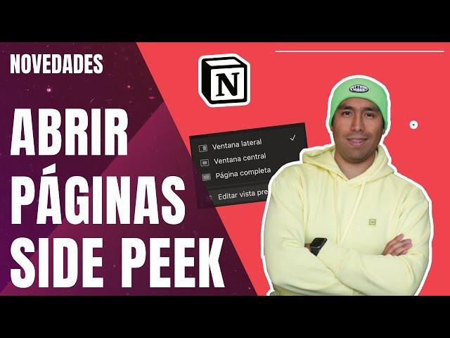 NOVEDADES: ABRIR PÁGINAS SIDE PEEK EN NOTION | Maxi Hawk