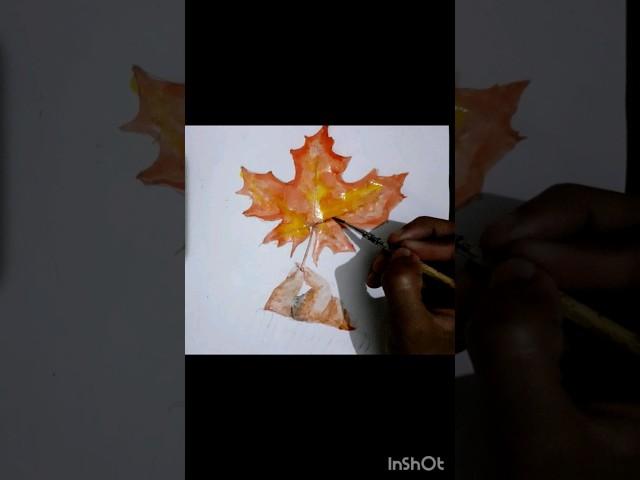 How draw a hand holding  a maple  leaf #art#shortvideo#youtubeshorts #farjana_drawing_academy