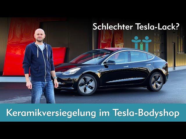 Tesla Model 3 Keramikversiegelung im Bodyshop