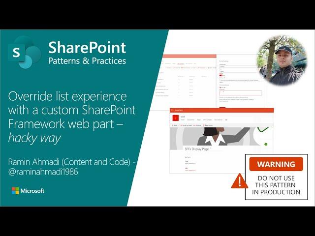 Community Call Demo -  Building custom list experience with SharePoint Framework web part