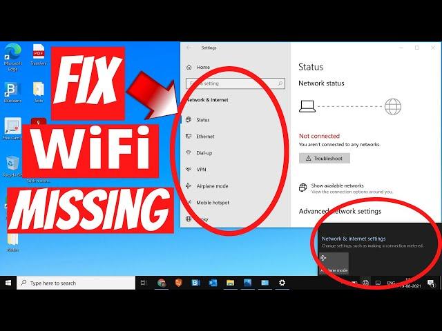 Fix WiFi Not Showing in Settings On Windows 10 | Missing WiFi Fix [SOLVED]