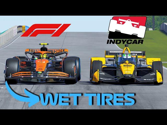 Can an INDYCAR beat a Current F1 on Wet Tires ?