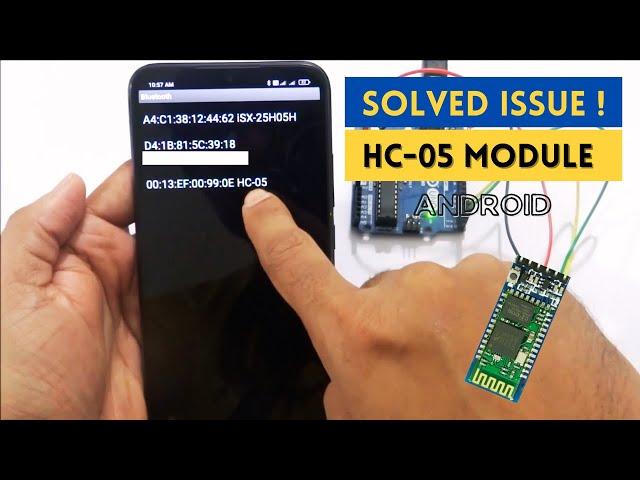 Solved Issue: No HC-05 Bluetooth Module detected by Android App