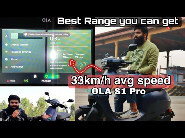 OLA S1 Pro True Range Test | 30-40kms/hr Average speed |Heating problem  | True range ?