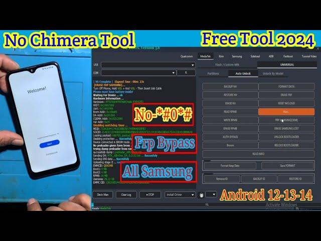 No-*#0*# All Samsung Frp Bypass 2024 Fail Adb Enable Android 13,14 /New Free Tool One Click Unlock