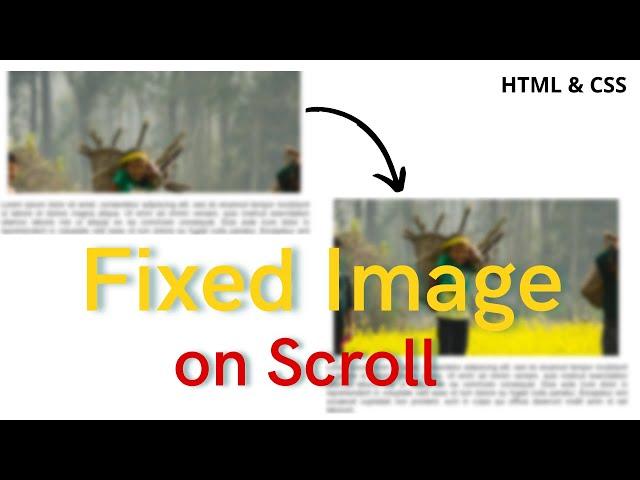 Fixed Background Image on Scrolling | Parallax Effect | HTML & CSS