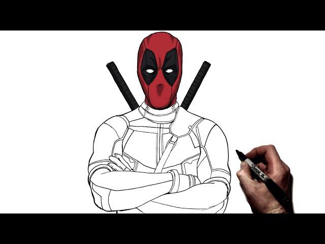 How To Draw Deadpool | Step By Step | Marvel