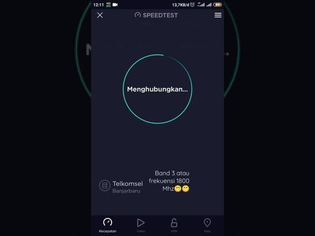 Speed Test Telkomsel pakai APN Default / Bawaan, di Kalimantan Tengah, Kota Kuala Pembuang