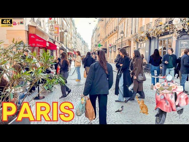 Paris, France  - 4K PARIS Walk 1 March ️ Most BEAUTIFUL Streets ️ With Captions ▶️1H05