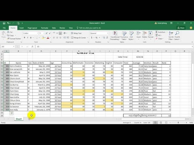 Automatic ID column in excel