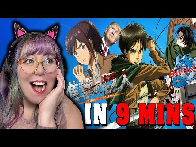 Attack on Titan IN 9 MINUTES REACTION - Zamber Reacts