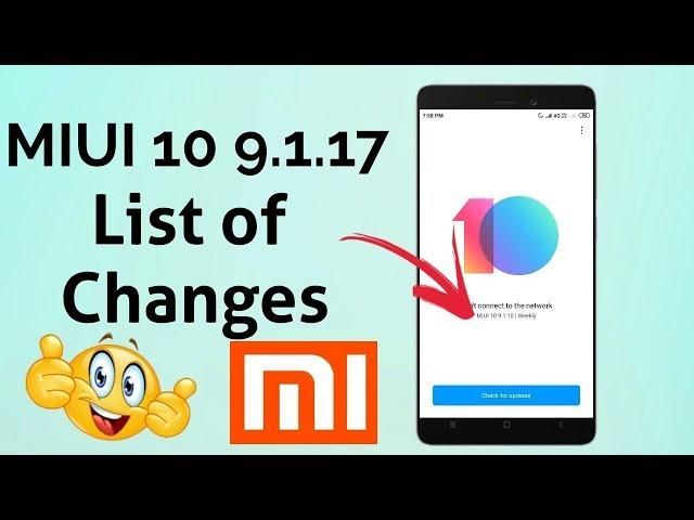 Miui 10 9.1.17 global beta rom