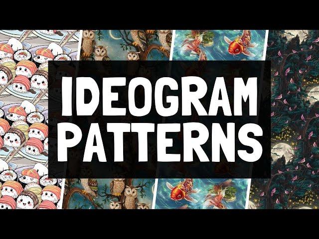 How To Make Seamless Patterns with Ideogram AI Art Generator - Print on Demand Tutorial