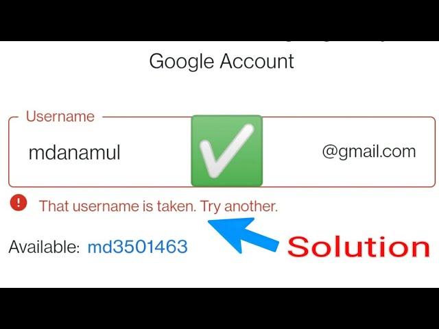 Solution of gmail's username problem