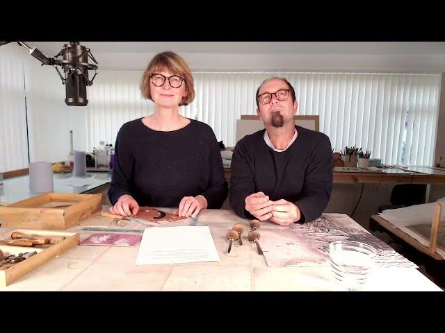 Your Linocut Questions Answered - Colour mixing, cutting etc. With Laura Boswell and Joshua Miles