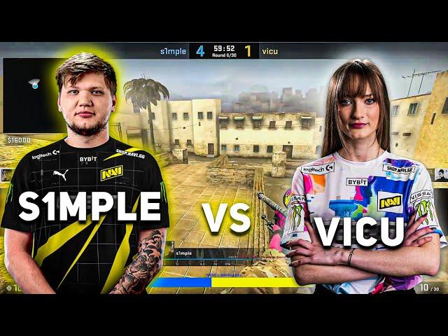 s1mple vs. Na'Vi Female Awper! (1v1)