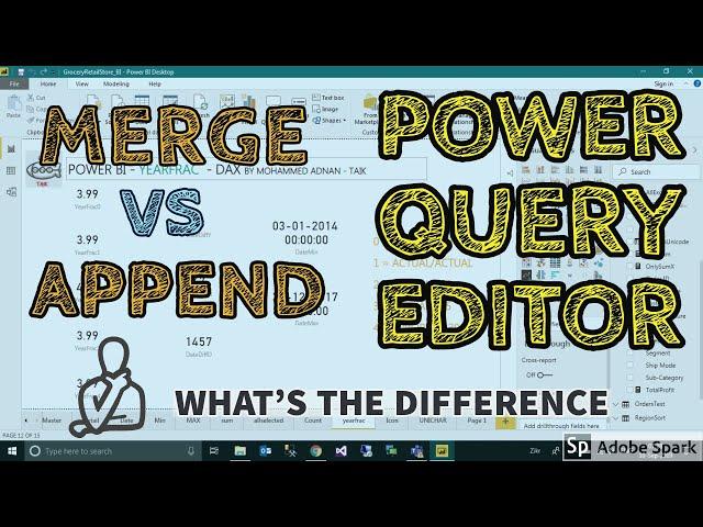 Merge Vs Append Queries In Power BI Power Query Editor TAIK18 (3-13) Power BI