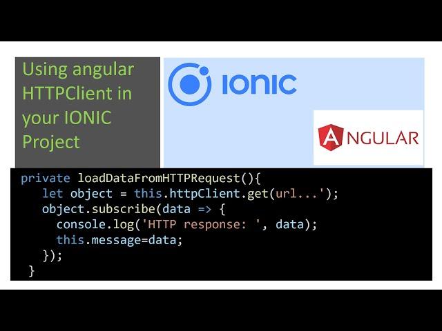 Using angular HTTPClient in your IONIC project