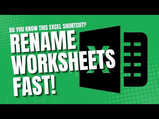 Rename Excel Spreadsheets FAST!