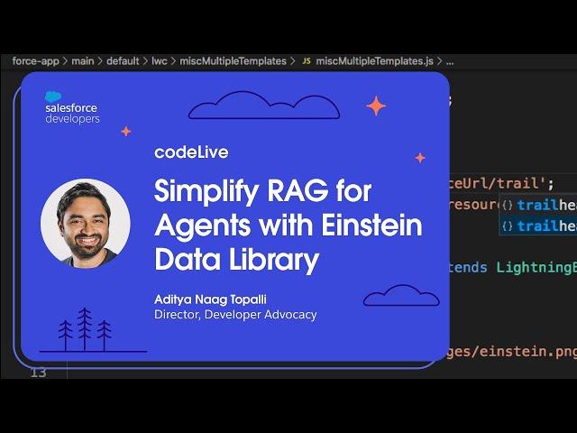 codeLive: Simplify RAG for Agents with Einstein Data Library