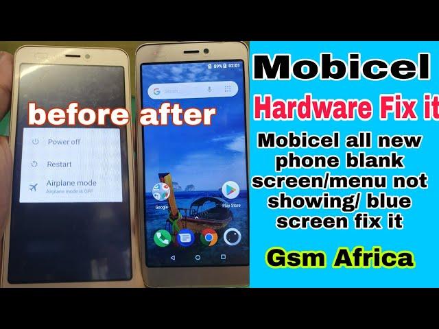 Mobicel all new phone blank screen/menu not showing/ blue screen fix it/Mobicel Hardware Repair