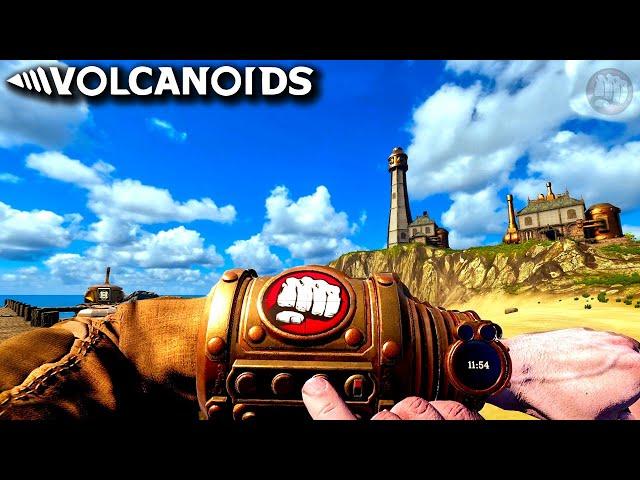 Volcanic Island Survival Day One | Volcanoids Gameplay