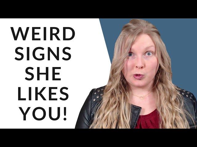 WEIRD THINGS A GIRL DOES WHEN SHE LIKES YOU  FEMALE PSYCHOLOGY AND SUBTLE SIGNS SHE LIKES YOU!