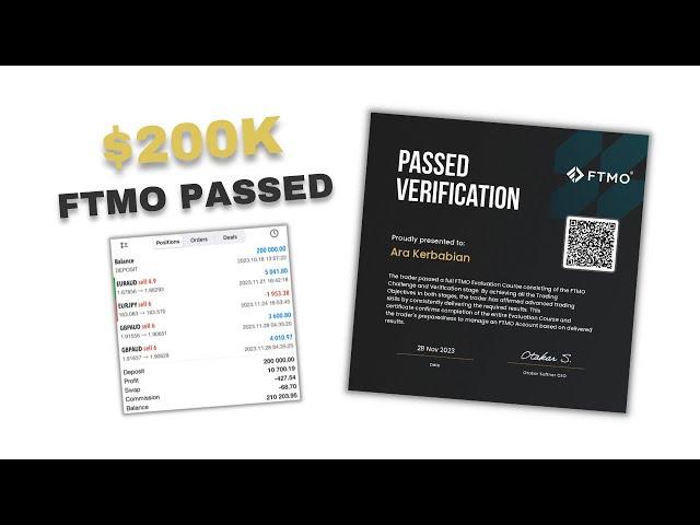 How I passed my $200K FTMO Challenge - FULL STRATEGY