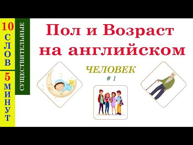 ПОЛ И ВОЗРАСТ НА АНГЛИЙСКОМ - Учим английские слова по теме: Человек