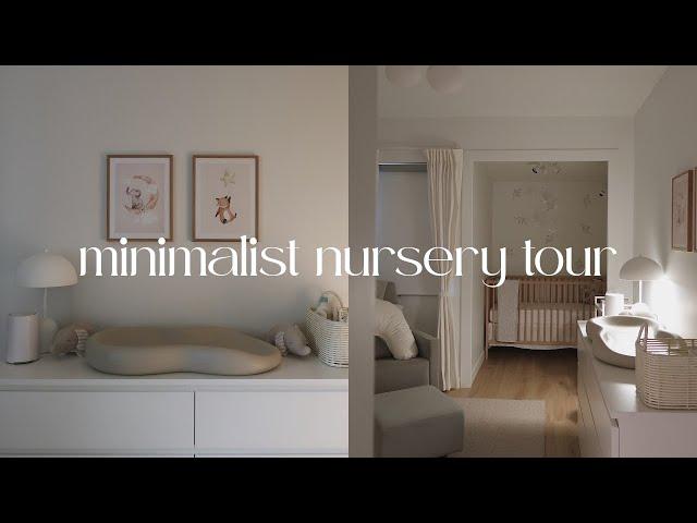 NURSERY TOUR: minimal, cozy, neutral | Haley Villena