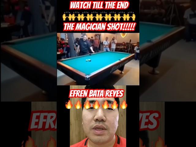 WATCH TILL THE END LEGENDARY EFREN BATA REYES SHOT #efrenbatareyes #billiards #pool