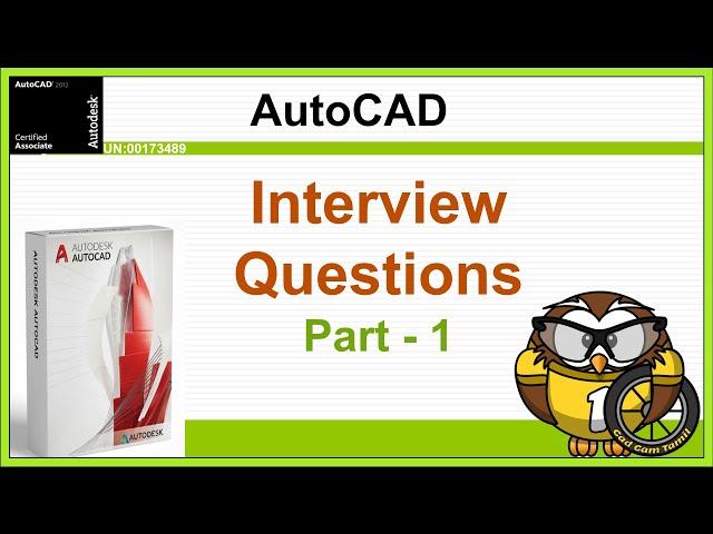 AutoCAD Interview Question - Part 1